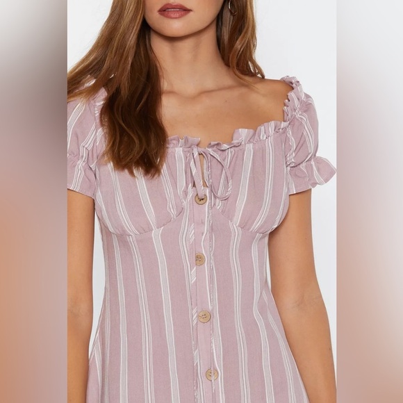 NWT Nasty Gal Striped Dress - Picture 2 of 4